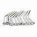 Lot of 10 316L Stainless Steel Clear Crystal Gem Nose Bone Rings Stud Bar Body Piercing Kit 0.7mm
