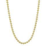2.3mm 14k Gold Plated Ball Chain Necklace, 24