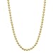 The Bling Factory 2.3mm 24K Gold Plated Ball Chain Necklace, 24