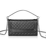 Bosam Galaxy S8 Plus Crossbody case with Card Holder PU Leather Woman Wallet Case (Galaxy S8+ Black)