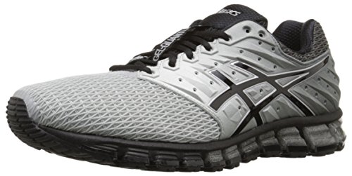 ASICS Men's Gel-Quantum 180 2 running Shoe, Mid Grey/Black/Silver, 12 M US