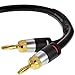 Mediabridge™ 16AWG Ultra Series Speaker Cable with Dual Gold Plated Banana Tips (18 Feet) - CL2 Rated - High Strand Count Copper (OFC) Construction - Black [New & Improved Version] (Part# SWT-18B)