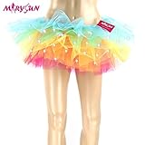 Led Tutu Light Up Neon Rainbow Tutu for Women Girls 80s Costume Tutu for Party