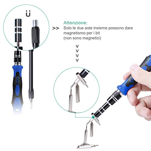 Gocheer Screwdriver Set,115 in 1 Magnetic Screwdriver Bit Set,Mini Precision Magnetic Hand Work Repairing Tools with Case For Iphone,PC,Watch,Laptop,Glasses,Electronics,Jewelers
