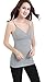 Nursing Tank Tops, Maternity Nursing Shirts Pajamas Sleep Bra for Breastfeeding (Small: Fits for Weight 100-135 lb, Black+Grey (2Pcs))