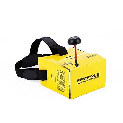 FPV Card Glasses,YKS DIY FPV Goggle,Foldable Yellow FPV Card Board for 5 inch LCD Monitor (KIT)