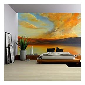 Very Nice Image of an Original Oil Painting on Canvas - Removable Wall Mural | Self-Adhesive Large Wallpaper - 66x96 inches