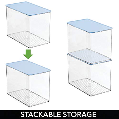 mDesign Plastic Stackable Toy Box Storage Organizer Bin Container with