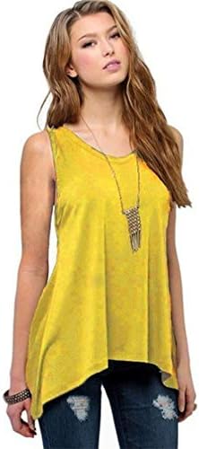 WANQUIY Women's O Neck Plus Size Vest Stretchy Off Shoulder Sleeveless Blouse Tops Tank Top Tunic Shirt