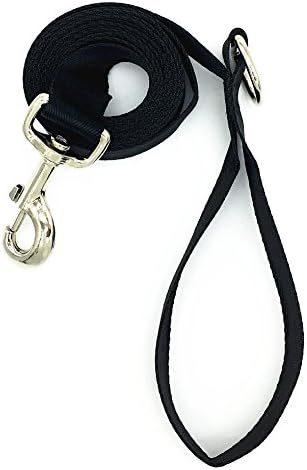 Xhaus Heavy Duty Dog Leash Durable Dog Training Leash Strap Pet Leash Rope 6 Feet Long 1'' Wide, Black