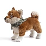 BuryTony Shiba Inu Stuffed Animal with Neckerchief Japanese Vintage Green Fidelity Standup Shiba 11