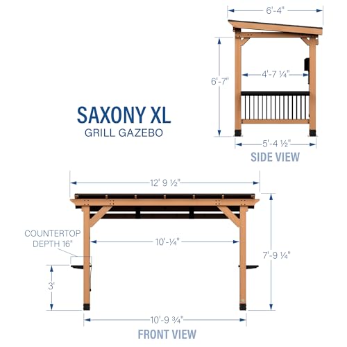 Backyard Discovery Saxony XL Grill Gazebo Review: Cedar Hardtop Pavilion with PowerPort image 20