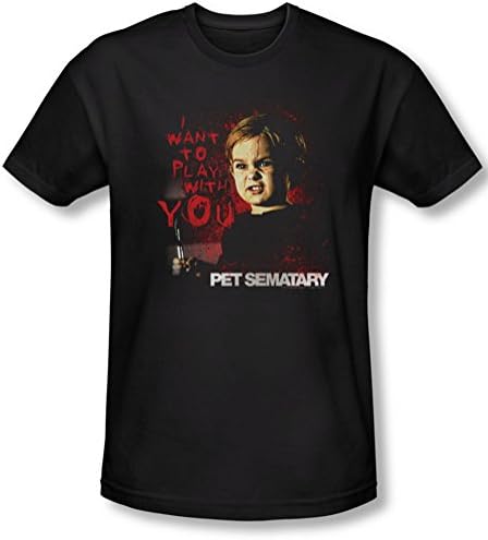 Pet Sematary - Mens I Want To Play T-Shirt In Black, Large, Black