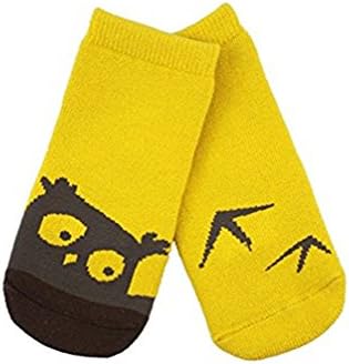 Baby Socks For Newborn Toddler Girls Boys, Yellow Pink Beige Cotton Ankle Low Cut Novelty Hosiery (Yellow)