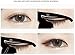 AMA(TM) 2Pcs Women Cat Line Pro Eye Makeup Tool Eyeliner Stencils Template Shaper Model (Black)