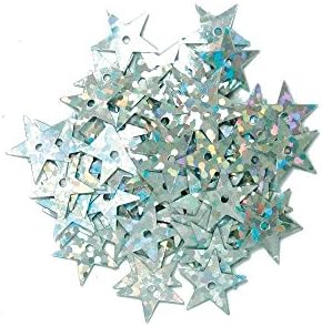 Hologram Stars 10mm Silver