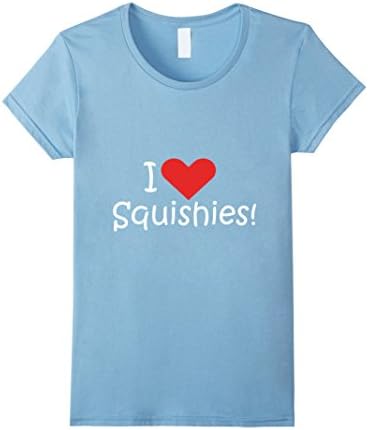 Women's I Heart Squishies T-shirt for the Squishy Lover Medium Baby Blue