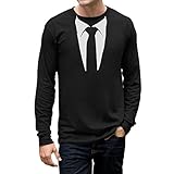 Printed Suit & Tie Tuxedo - Men's Long Sleeve T-Shirt