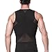 Tulucky Men's Slimming Body Shaper Tank Top Front Zipper Corset Vest(black,XXL)