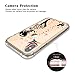 JAHOLAN Clear Case Cute Pink Flower Girl Soft Bumper TPU Rubber Silicone Cover Phone Case for iPhone X/iPhone Xs 5.8 inch