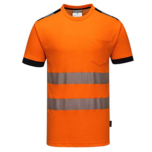 Portwest PW3 Hi-Vis T-Shirt S/S, Size: XXXL, Colour: Yellow/Black, T181YBRXXXL, 3XL - Image 3
