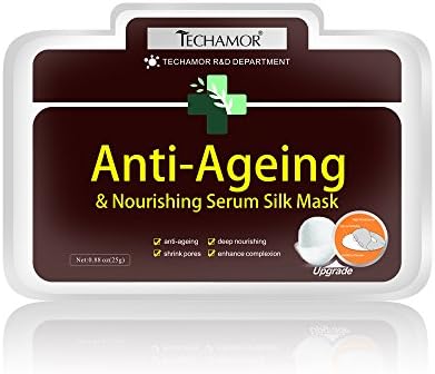 TECHAMOR Anti-Ageing Hyaluronic Acid Moisturizing Silk Facial Face Mask 5PCS - PACK