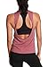 Mippo Women's Sexy Backless Shirt Yoga Tank Tops Twist Open Back Shirt Plain Sleeveless Comfort Summer Workout Tops Gym Crop Tops Activewear for Juniors Dusty Rose M