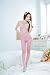 Raylarnia Womens Lace Sexy Lingerie crotchless Mesh Body Stocking Babydoll Bodysuits-Pink