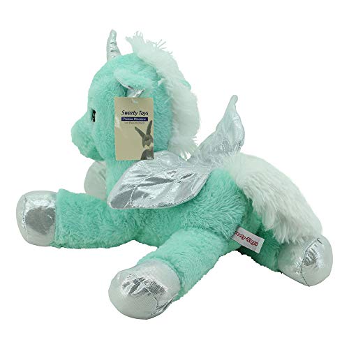 Sweety Toys 11698 Einhorn Plüschtier Kuscheltier 34 cm türkis-Mint – Bild 4