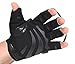 Gym Gloves Protect Your Hands & Improve Your Grip Weightlifting Grips (Black, Medium)