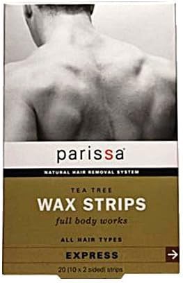 Parissa PARISSA WAX STRIPS,MEN,TEA TREE, 20 CT