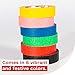 XFasten Multi Colored Painters Masking Tape Kids Craft Set, 1-Inch x 30 Yards, 6 Pack, Multicolor Masking Labelling Moving Tape Bulk for Boxes, Artists, Watercolor and Paint