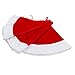 MrXLWhome Christmas Tree Skirt Red 48inches, Large Red Velvet Holiday Christmas Tree Decoration Skirts, Red and White Tree Skirts
