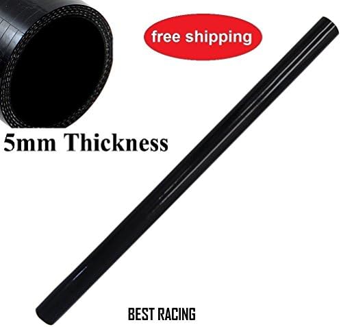 Black 5/16" 1m Meter Straight Silicone Hose 8mm Coolant Pipe