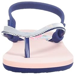 Roxy Girls' TW Pebbles V Sandal Flip-Flop, peach