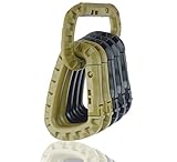 Carabiner Tactical 6pcs DB.WOR Enforcement Polymer Light Weight D-ring Hanging Hook