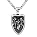 URDEAR Norse Viking Necklace Archangel St.Michael Saint Shield Protection Pendant Necklace Nordic Viking Rune Amulet Pendant Necklace Jewelry Gifts for Men Women