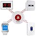 Wireless Caregiver Pager Softly Sound Alert System Nurse Call Help Buttons for Elderly Patient at Home 3 Buttons