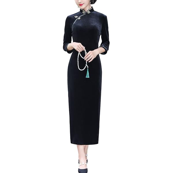 Amazon.com: Women's Floral Lace Embroidery Cheongsam Vintage Short Sleeve  Side Slit Qipao Midi Dress Chinese Tradtional Costume 1920s Fashion (L,  102# Red): Clothing, Shoes & Jewelry