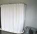 D&L Extra Wide Vinyl Shower Curtain for a Clawfoot Tub/White with Magnets 180