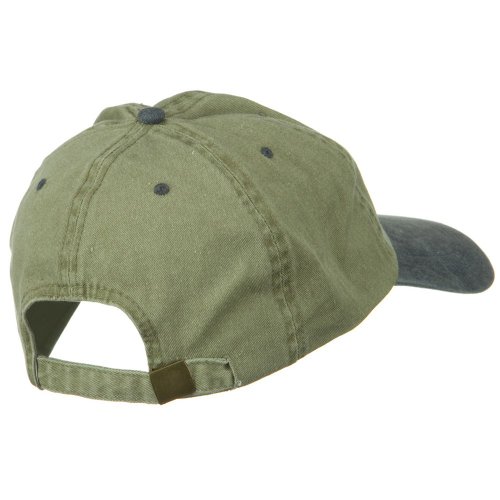 New Big Size Washed Cotton Ball Cap - Khaki Navy OSFM