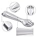 HINMAY Serving Tongs 8-Inch Stainless Steel Salad Tongs Fork and Spoon Tongs, Set of 4