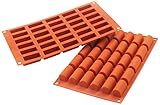 Silikomart Platinum Silicone Mini Log Mould, 44 x 18mm, Terracotta
