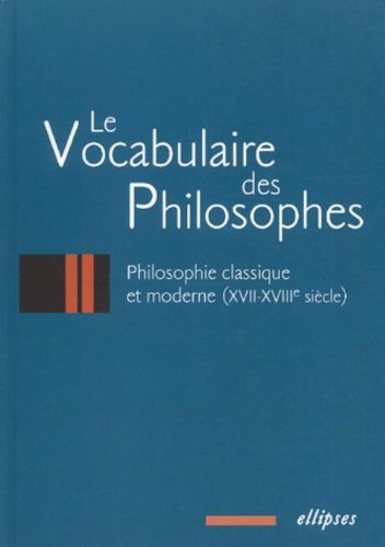 Le  vocabulaire des philosophes