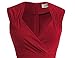 MUXXN Women's V Neck Knee Length A Line Rockbailly Party Dress(M Burgundy)