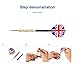OUTAD 12 PCS Tip Darts with National Flag Flights & 4 Styles - High-grade Aluminum Shafts and Brass Barrels Darts Set
