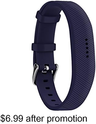 Huadea Compatible Bands Replacement for Fitbit Flex 2 with Watch Buckle,Soft Silicone Wristband (Navy)