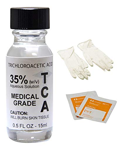 Trichloroacetic Acid 35% TCA Chemical Peel (1/2 oz 15ml / 35%) Tattoo Remover by RePare Skincare