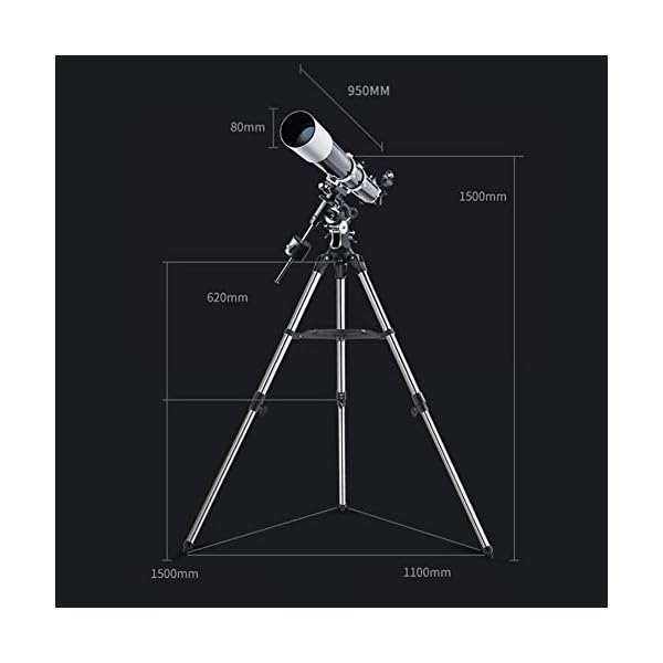 WJJ Fernrohr Kinder Fernrohr Mit Stativ Astronomisches Teleskop, Hochauflösende Hohe Vergrößerung, Dual-Nutzung Für… – Bild 8