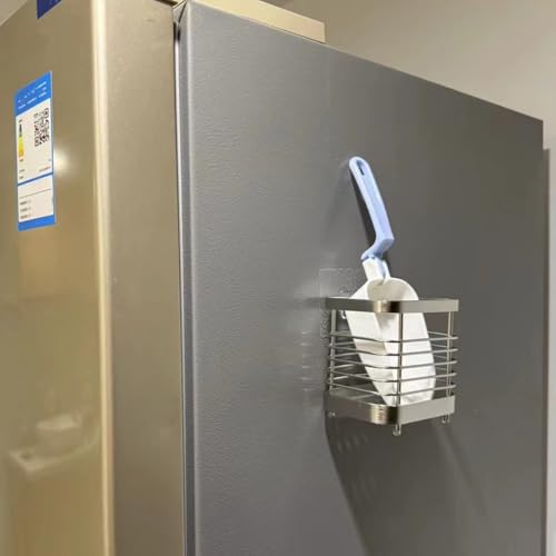 Ice Scoop with Holder Ice Scooper Holder & Ice Scoop 2PCS Set Ice Maker Scoop Holder Scooper Accessory for Frigidaire Counter Top Ice Makers and Machines Kitchen Freezer, Easy Clean Small 8 in Scoop